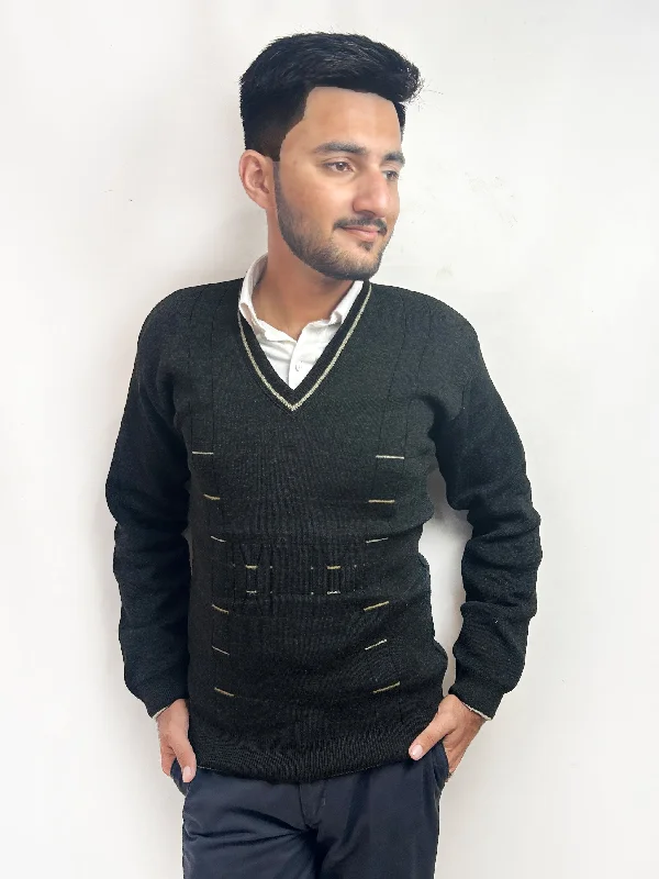 Clearance Sale Black Full Sleeves Sweater for Men MSW37