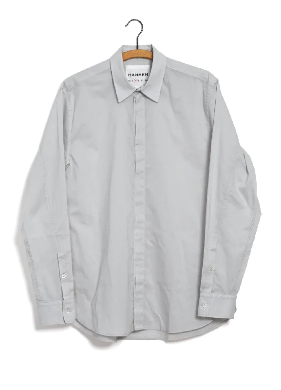 MATTHEUS 29-43-5 | Concealed Placket Shirt | Pale Grey