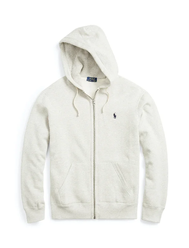 Weekend Specials to Indulge In Polo Ralph Lauren Fleece Full-Zip Hoodie Light Grey