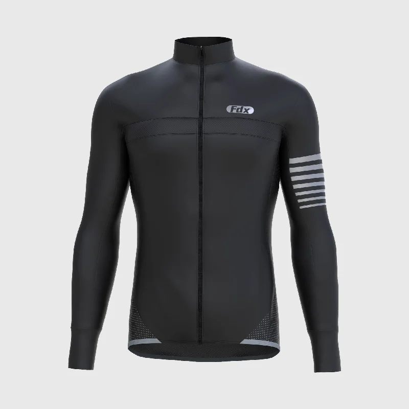 Limited Time Discount Fdx All Day Men's & Boy's Black Thermal Roubaix Long Sleeve Cycling Jersey Limited Time Discount Fdx All Day Men's & Boy's Black Thermal Roubaix Long Sleeve Cycling Jersey