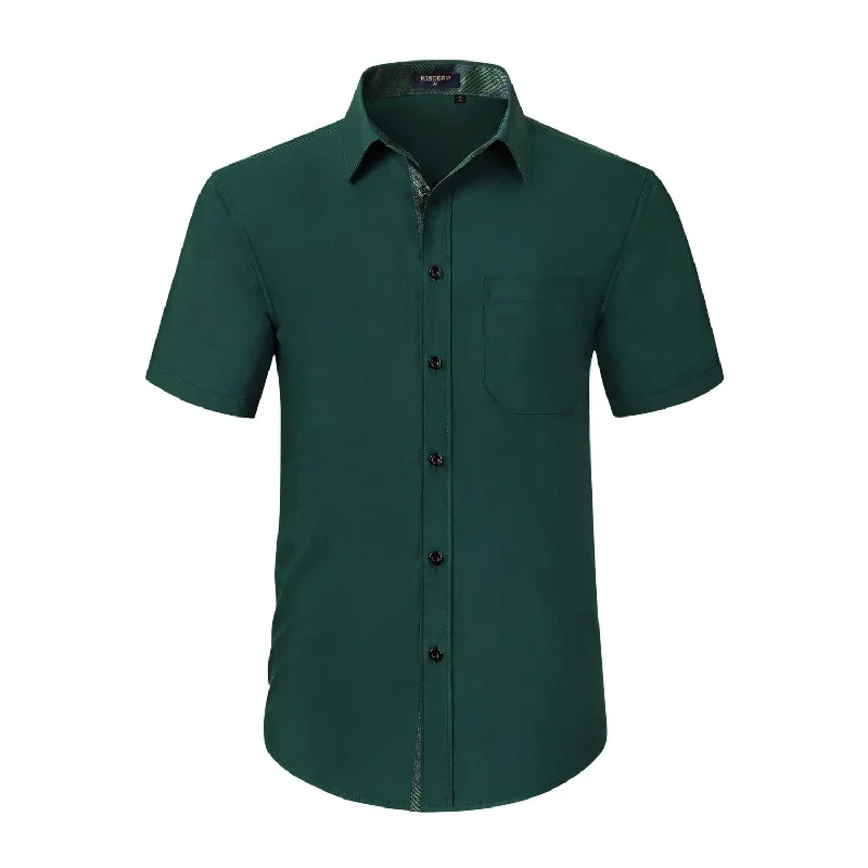 One-Day Only Men's Short Sleeve Shirt with Pocket - B1-GREEN2