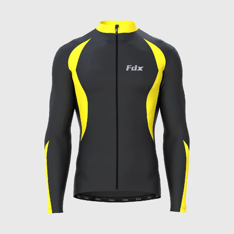 Limited Edition Fdx Viper Men's & Boy's Yellow Thermal Roubaix Long Sleeve Cycling Jersey