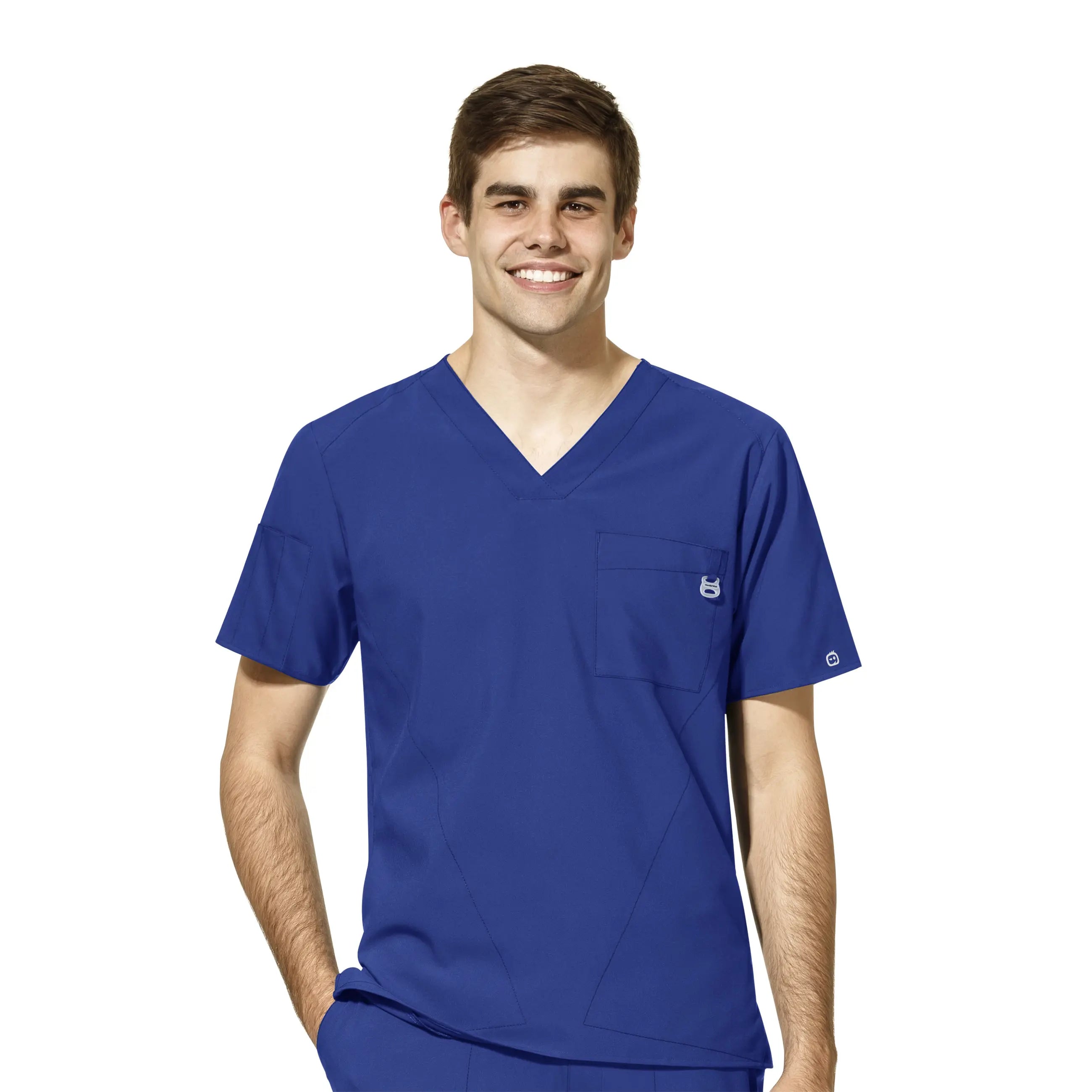 Wink Men's W123 V-Neck Scrub Top - Galaxy Blue