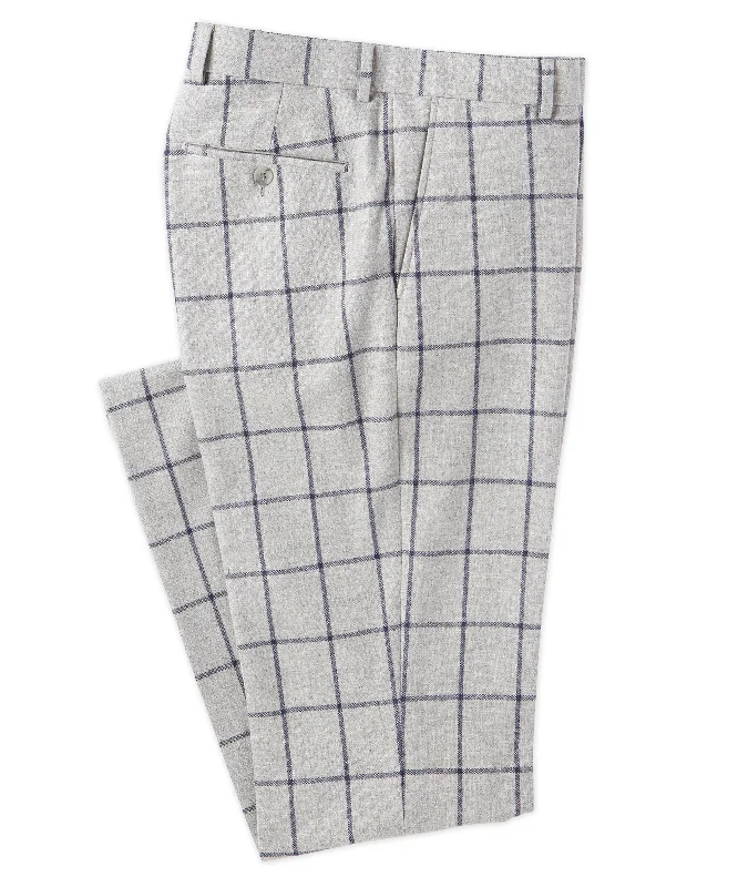 Flat-Front Windowpane Trouser