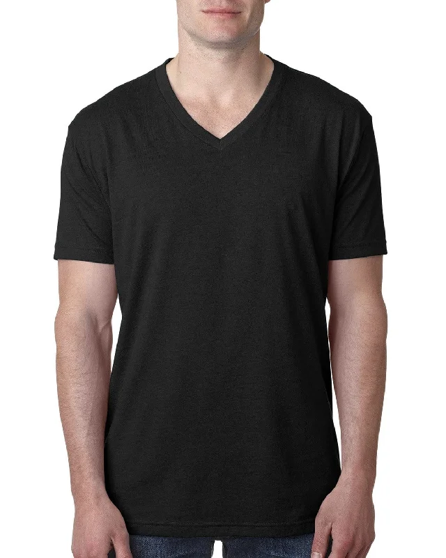 Next Level Mens Premium CVC V-Neck Tee | Black