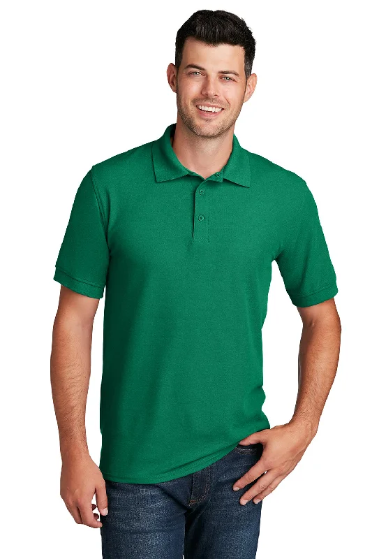 Port & Company Mens Core Stain Resistant Short Sleeve Polo Shirt - Kelly Green - Closeout