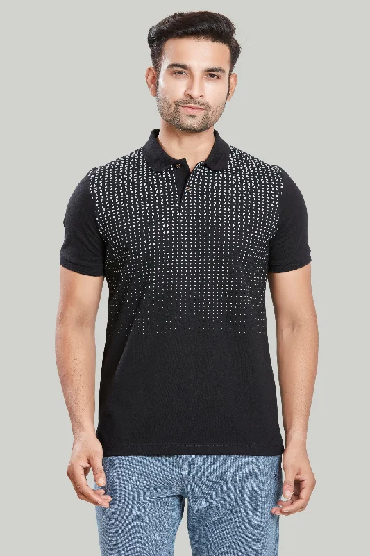Steals and Deals Jersey Triangle Print Polo