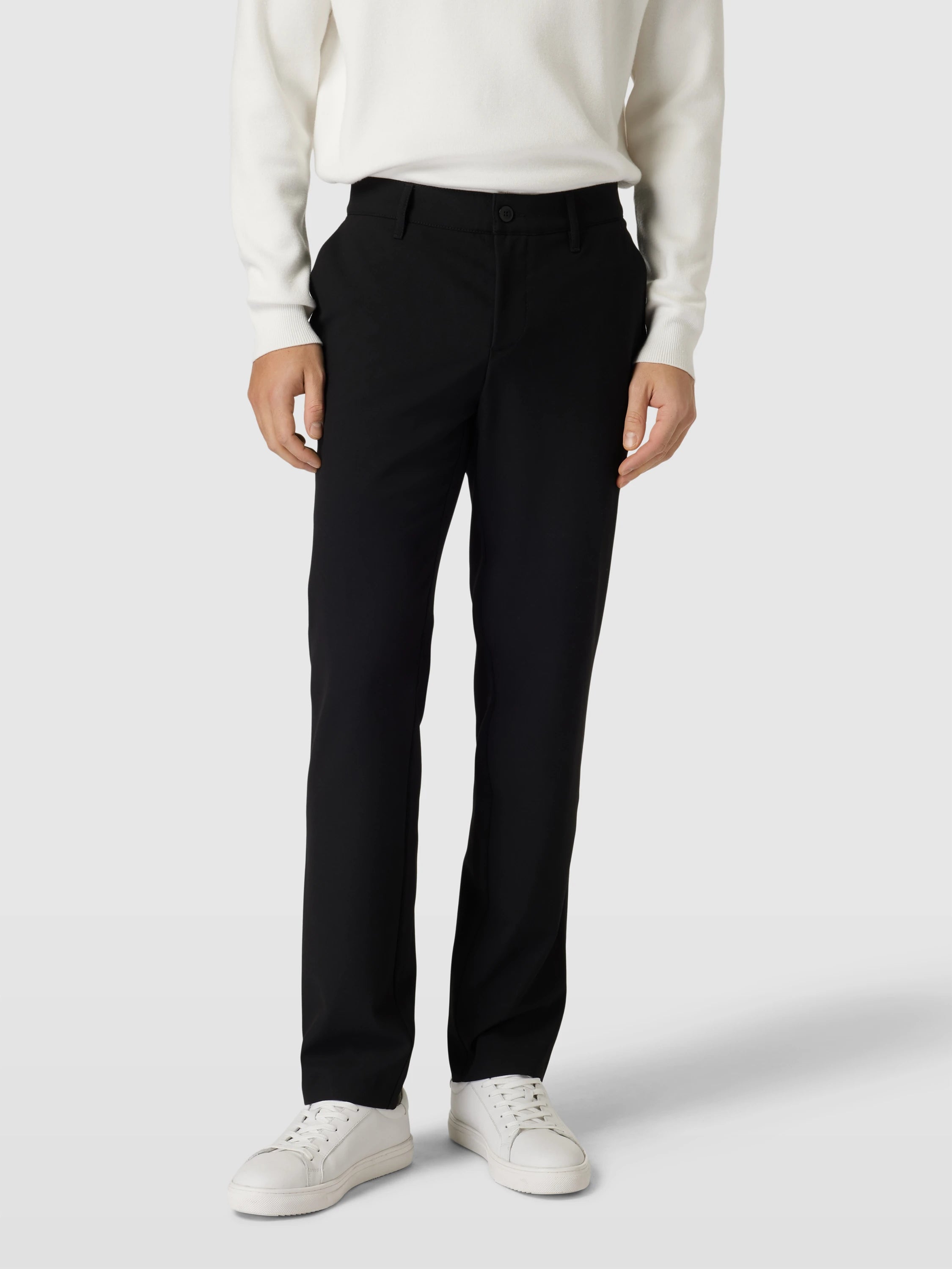 Limited Edition Ceramica Rob Slim Fit Stretch Black Dress Pant - ALBERTO