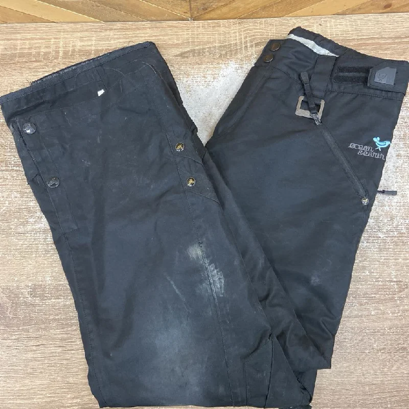 Deal Dash Ocean Earth - Men's Snow Pants: Black-men-SM