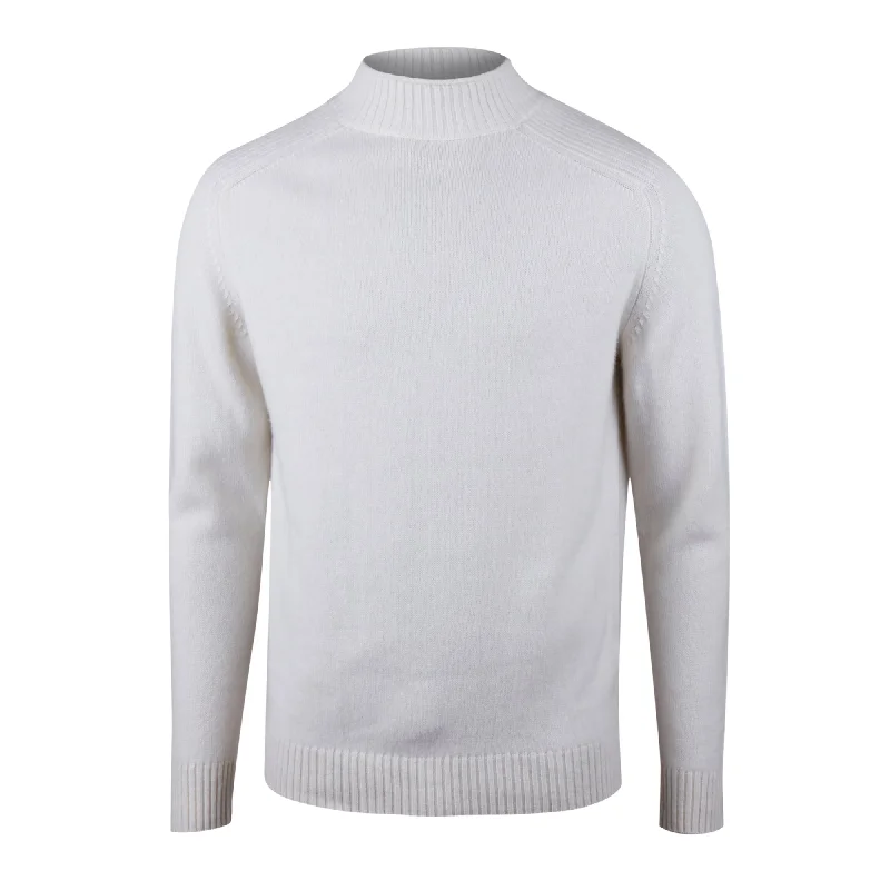 New Markdowns Off-White Cashmere Mock Neck Sweater - Stenströms