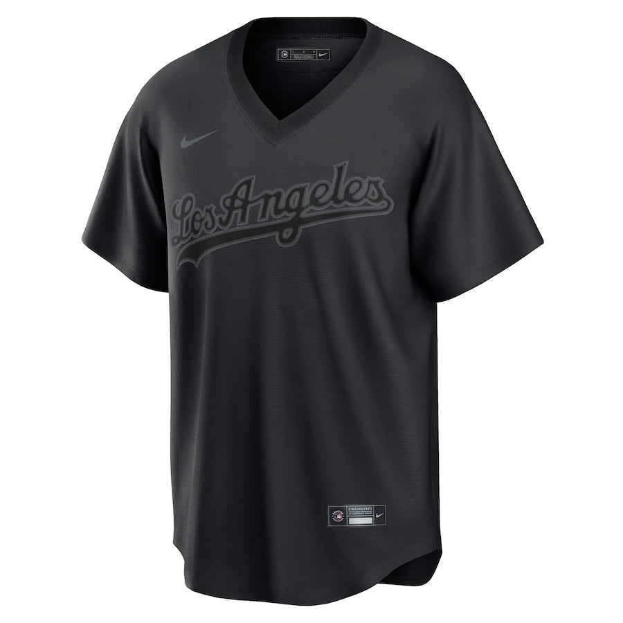 Bonus Offer Los Angeles Dodgers Nike Pitch Black Fashion Replica Jersey - Black