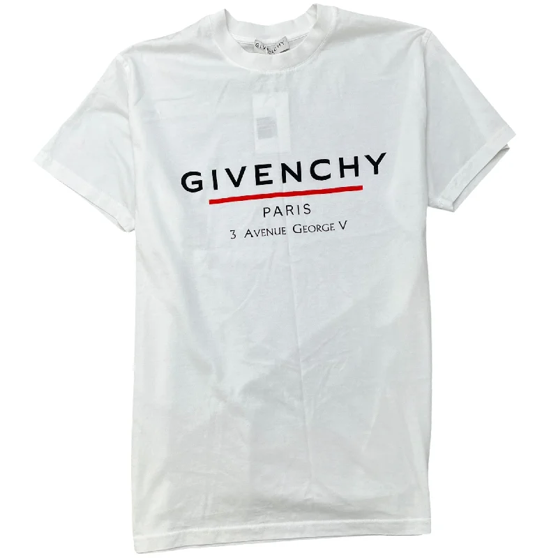 Overstock Men's Logo Short Sleeve Shirt White Size XXS