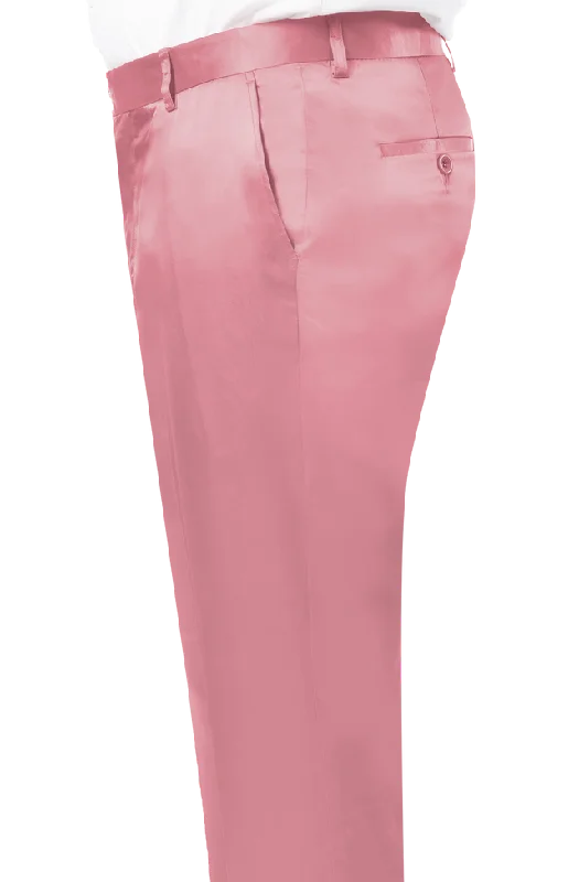Holiday Sale Kent & Park PS-02 Satin Slim Fit Pants Pink