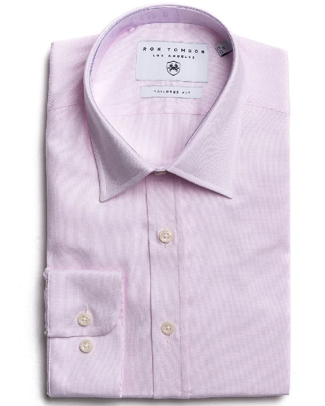 Exclusive Savings Italian Collar Textured Dress Shirt - Pink
