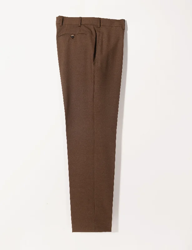 BKT50 Tailored Trousers in Heathered Plainweave - Tawny Brown