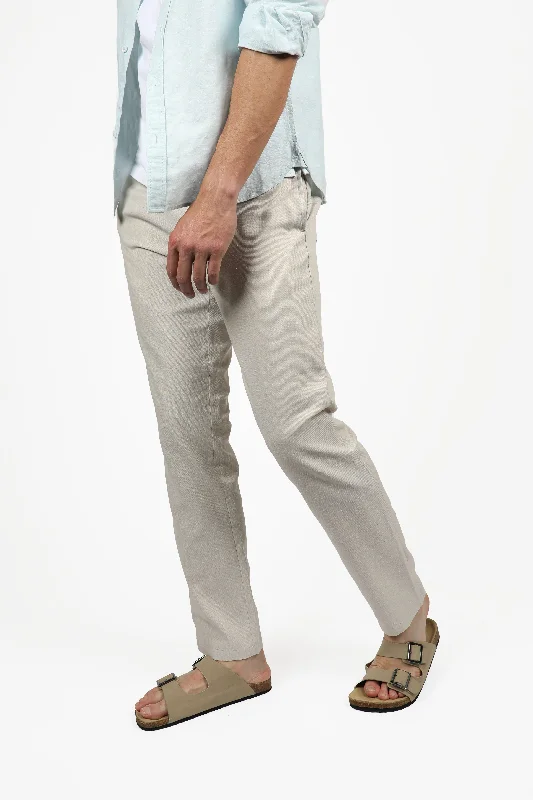 Limited Supply Natural Cotton Linen Weave Pant