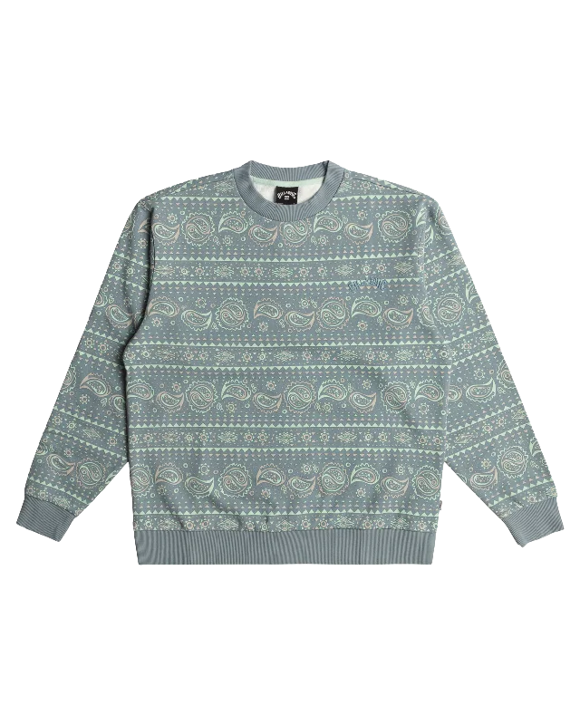 Don’t Miss Out Halfrack Sweatshirt in Washed Blue