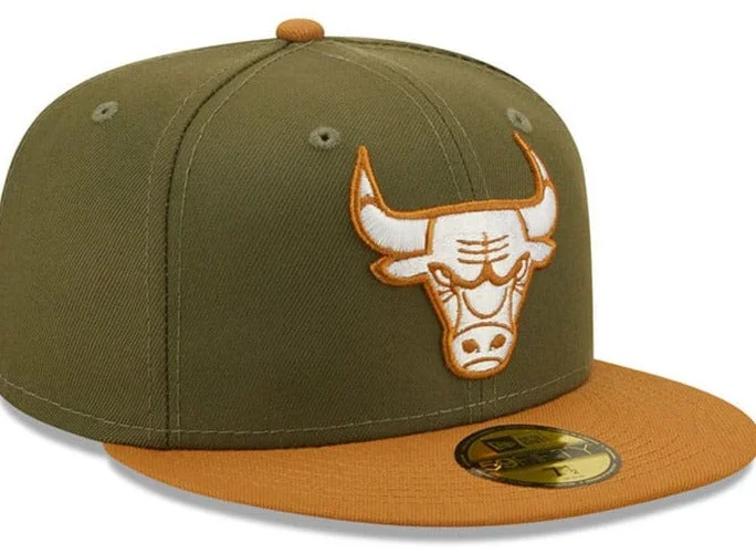 Epic Value New Era Chicago Bulls Two-Tone Color Pack 9FIFTY Snapback Hat-Olive/Brown