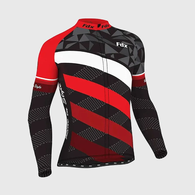 Overstock Sale Fdx Equin Men's & Boy's Red Thermal Roubaix Long Sleeve Cycling Jersey Overstock Sale Fdx Equin Men's & Boy's Red Thermal Roubaix Long Sleeve Cycling Jersey
