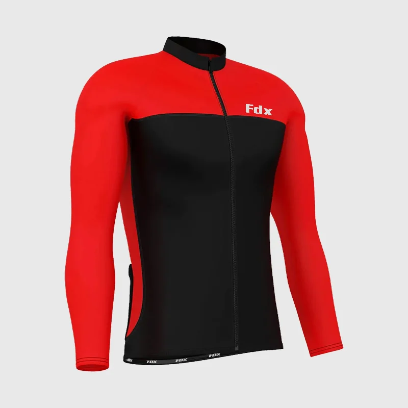 Savings Spectacular Fdx Comet Men's & Boy's Red Thermal Roubaix Long Sleeve Cycling Jersey