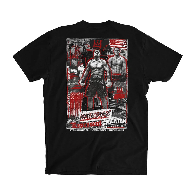 Nate Diaz Stockton IN THE NEWS Signature Tee [BLACK]