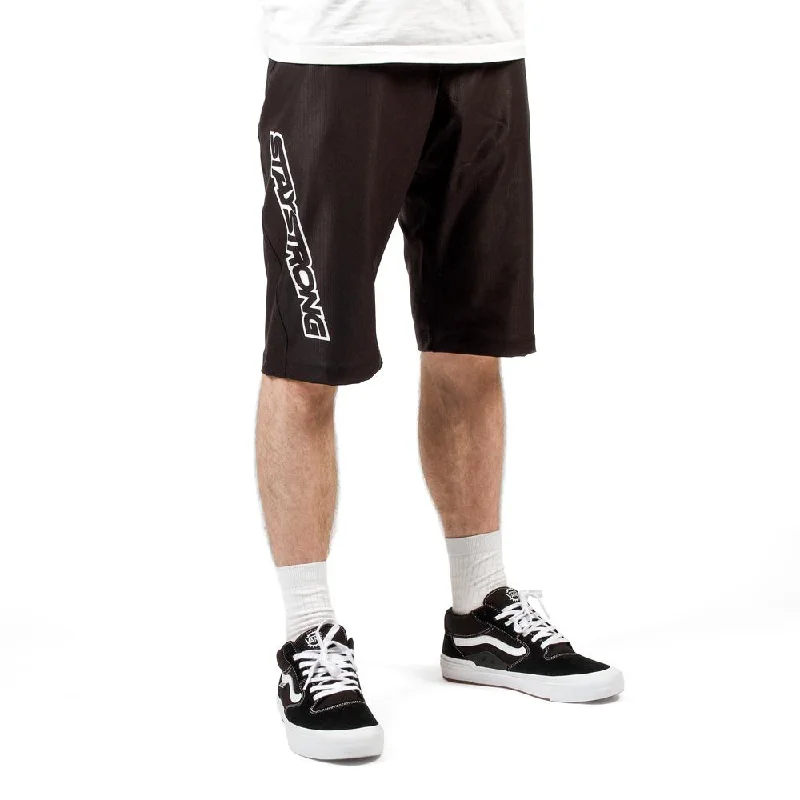 Unmissable Offer Stay Strong V3 Race Shorts - Black/White