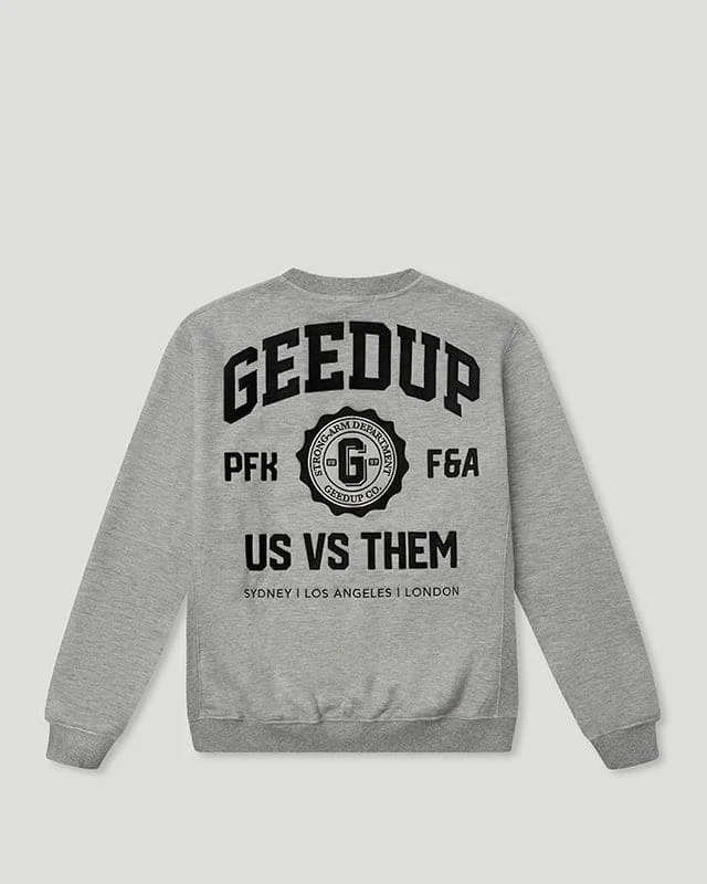 Big Deal Strong-Arm Department Crewneck Grey/Black