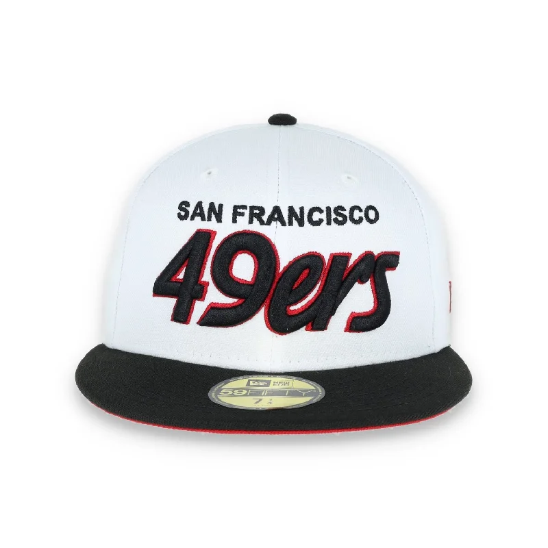 Savings Spectacular NEW ERA SAN FRANCISCO 49ERS 59FIFTY FITTED SCRIPT HAT-White