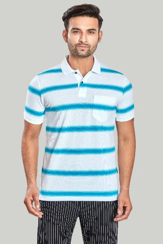 Hurry In Stripe Pique Polo