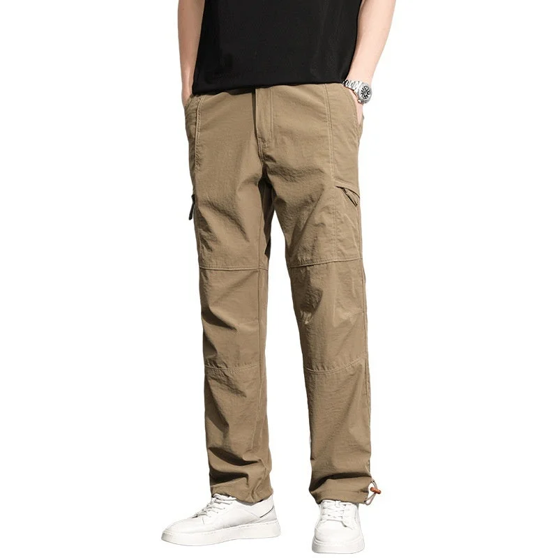 Amazing Deals Thin Overalls Men's Casual Loose Ultrathin Khaki Straight