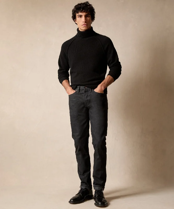 Reduced Prices Slim Lightweight Japanese Selvedge Jean in Charcoal