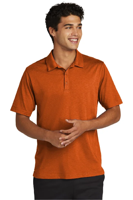 Stock Clearance Sport-Tek Mens Strive Moisture Wicking Short Sleeve Polo Shirt - Texas Orange - Closeout Stock Clearance Sport-Tek Mens Strive Moisture Wicking Short Sleeve Polo Shirt - Texas Orange - Closeout
