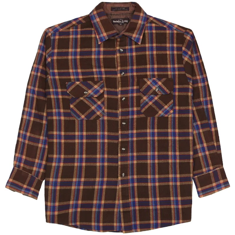 Northwest Territory Checkered Flannel Shirt Brown Navy