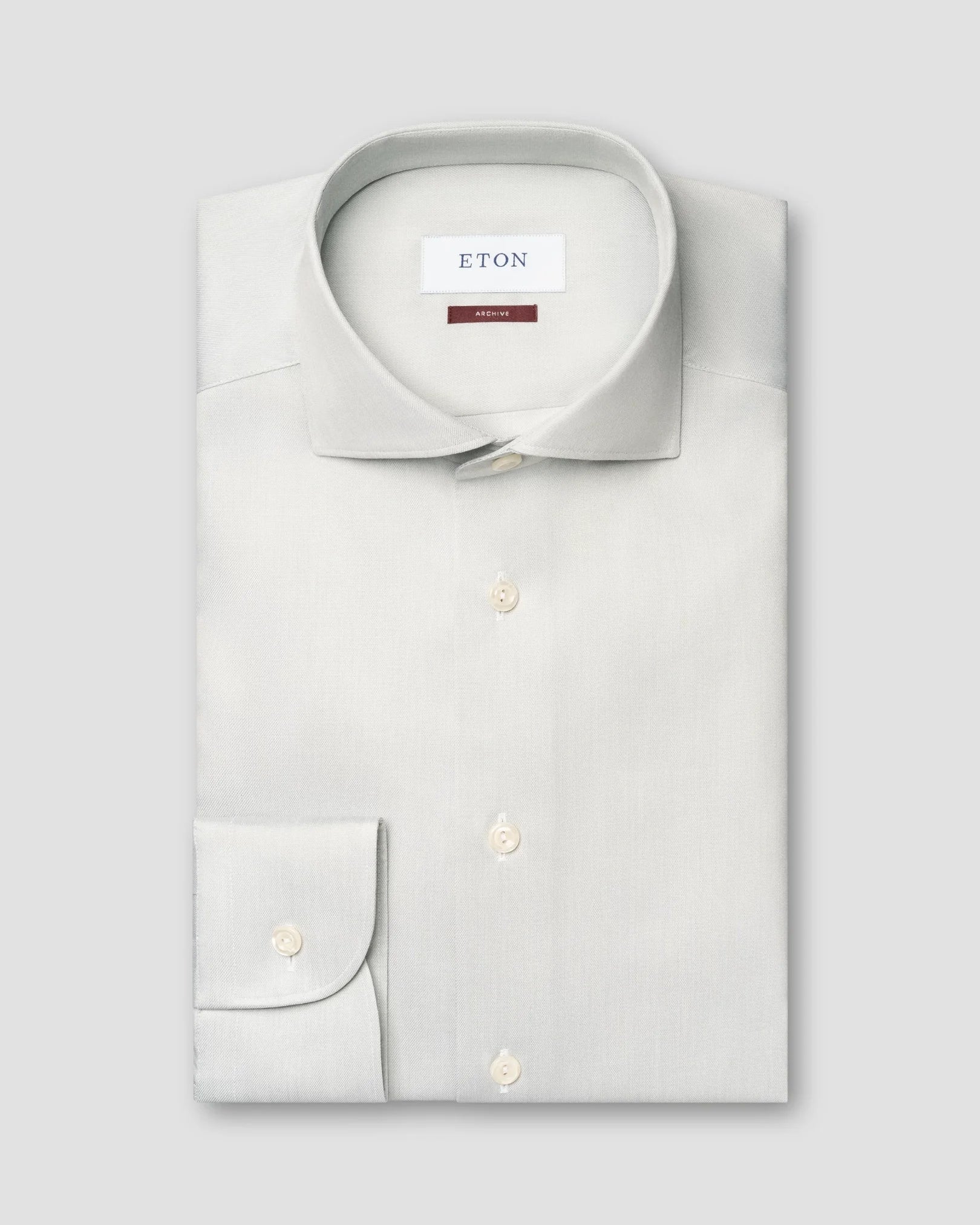 Light Green Signature Twill Contemporary Fit Shirt - ETON Archive Collection