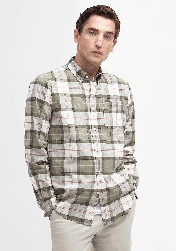 Clearance Items Barbour Lewis Tartan Tailored Shirt, Olive