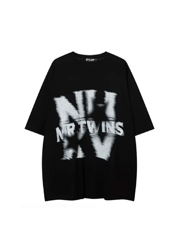 Bargain Alert High street graffiti letters short-sleeved T-shirt NA725