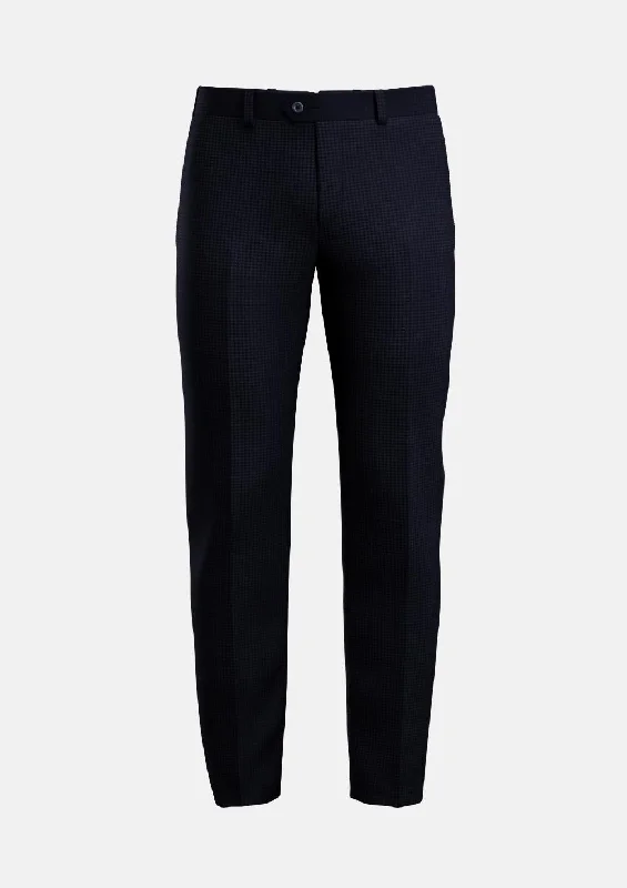 Special Savings Navy Microcheck Pants
