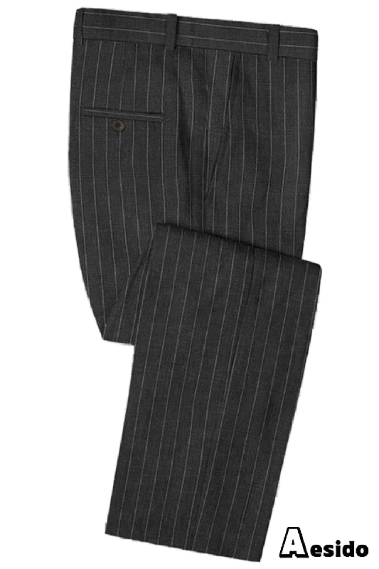 Pay Less Men's Business Casual Striped Pants