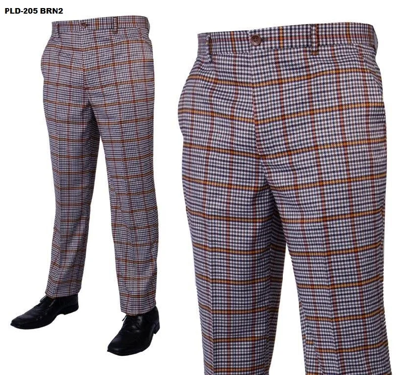 Final Offer PLD-205 I PRESTIGE PLAID PANTS I BROWN-2