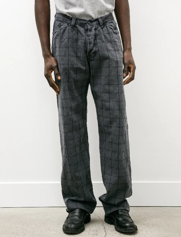Act Fast 122 Pleat Back Trousers Herdwick Check Logwood