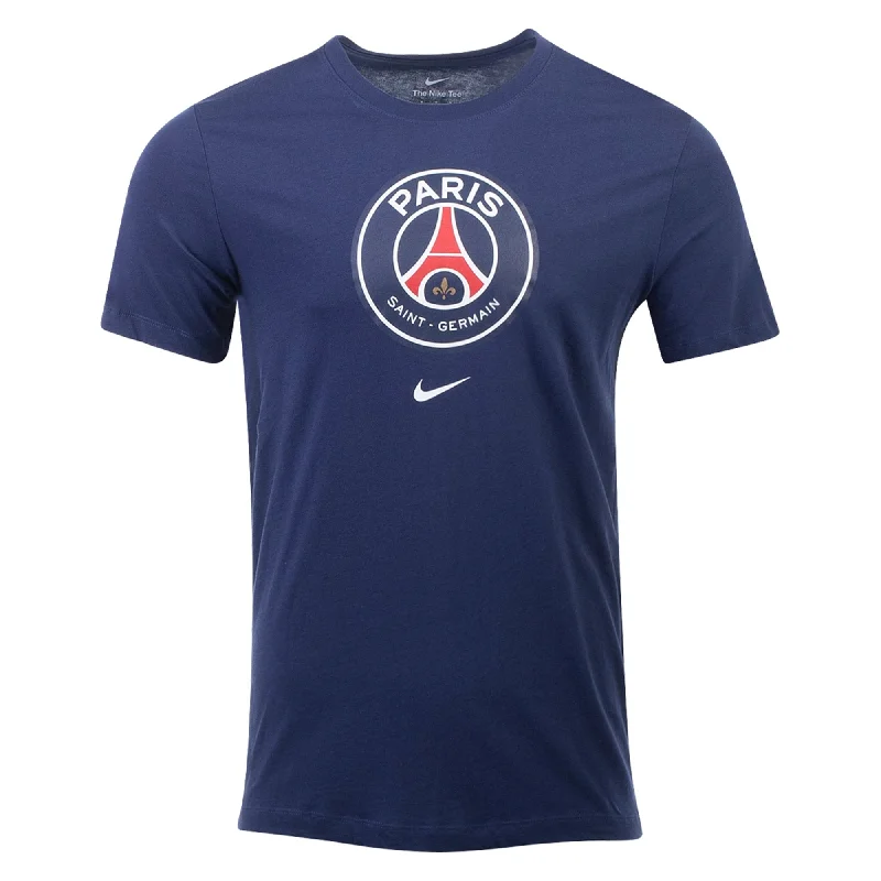 Steals and Deals Nike Men's Paris Saint-Germain Crest Soccer T-Shirt-Navy
