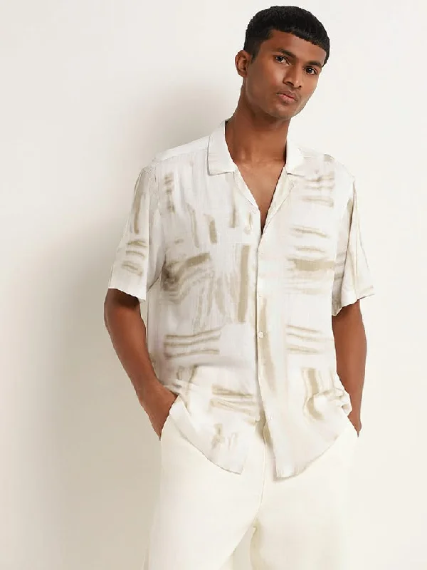 Price Rollback Nuon Off-White Relaxed Fit Tie-Dye Shirt