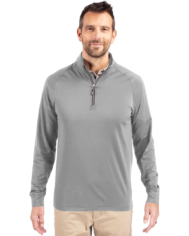 Cutter & Buck Adapt Eco Knit Stretch Quarter Zip Pullover Polished