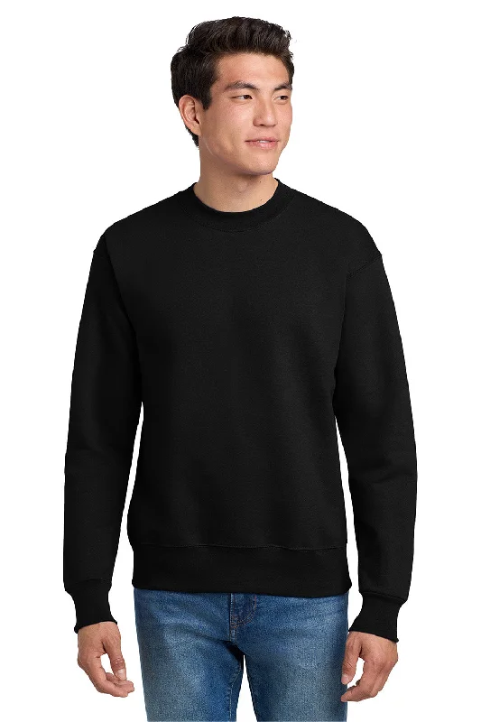 Final Clearance Hanes Mens Ultimate Cotton PrintPro XP Pill Resistant Crewneck Sweatshirt - Black
