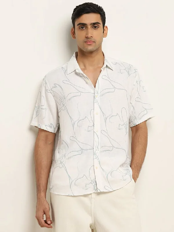 While Supplies Last Ascot Off-White Abstract Printed Relaxed Fit Shirt