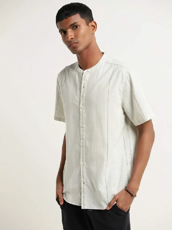 Early Bird Discount ETA Light Sage Striped Resort Fit Shirt
