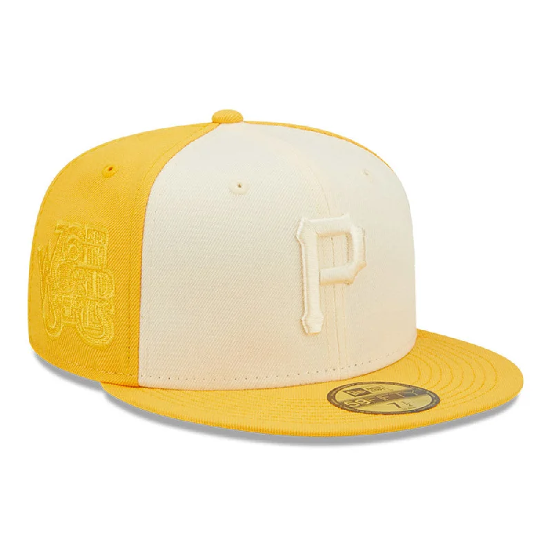 Great Deal NEW ERA PITTSBURH PIRATES 2-TONE 59FIFTY FITTED HAT-YELLOW/CREAM