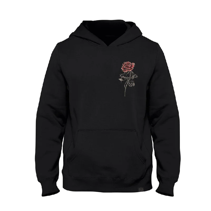 Special Promotion Barbed Rose Fashion Heavy Hoodie [BLACK] V-DAY DROP
