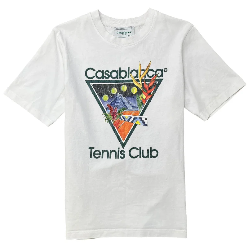 Men's Tennis Club Logo T-Shirt White Size M