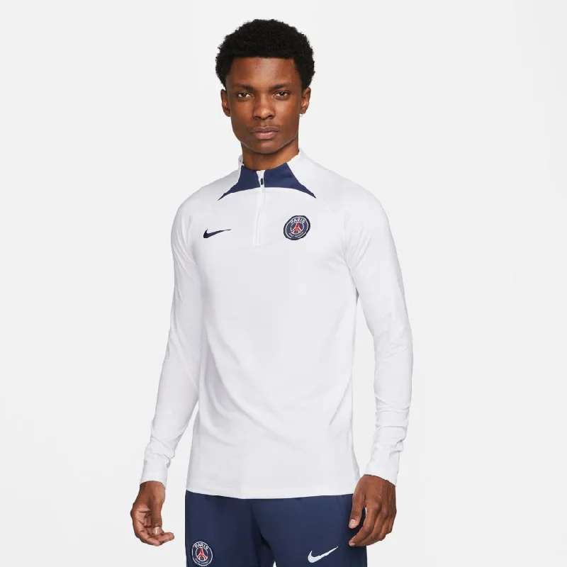 Weekend Bargains Galore Nike Men's Paris Saint-Germain Strike Fourth Dri-FIT Soccer Drill Top - White/Navy Weekend Bargains Galore Nike Men's Paris Saint-Germain Strike Fourth Dri-FIT Soccer Drill Top - White/Navy